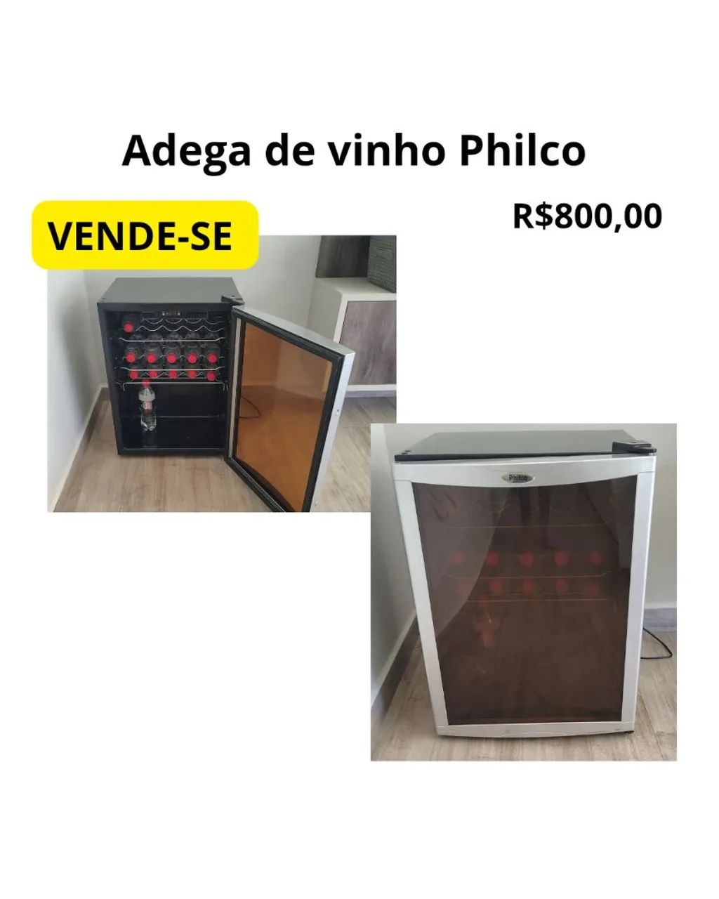 Adega de vinho Philco 12 garrafas