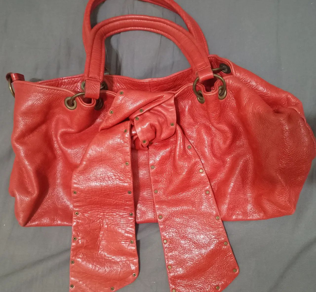 Bolsa Vermelha de Couro Luiza Barcelos  - Foto 2