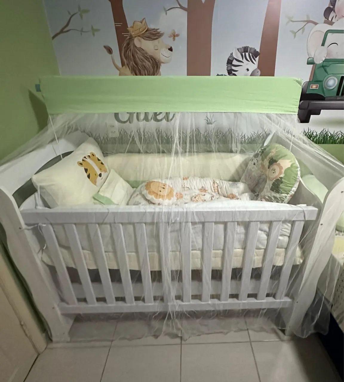 Berço MDF grátis Colchão + protetor. 