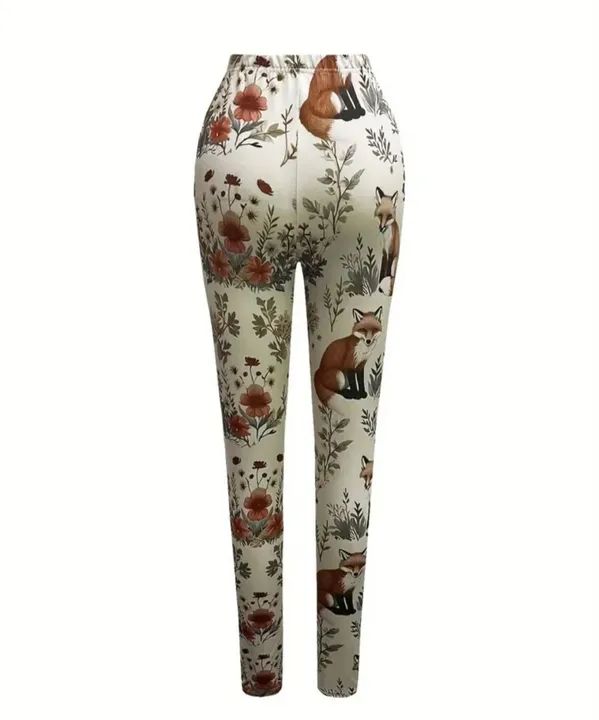 Legging de raposa com flores - tamanho G  - Foto 3