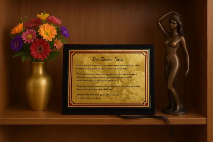 Estojo de veludo com placa de homenagem  - Foto 2