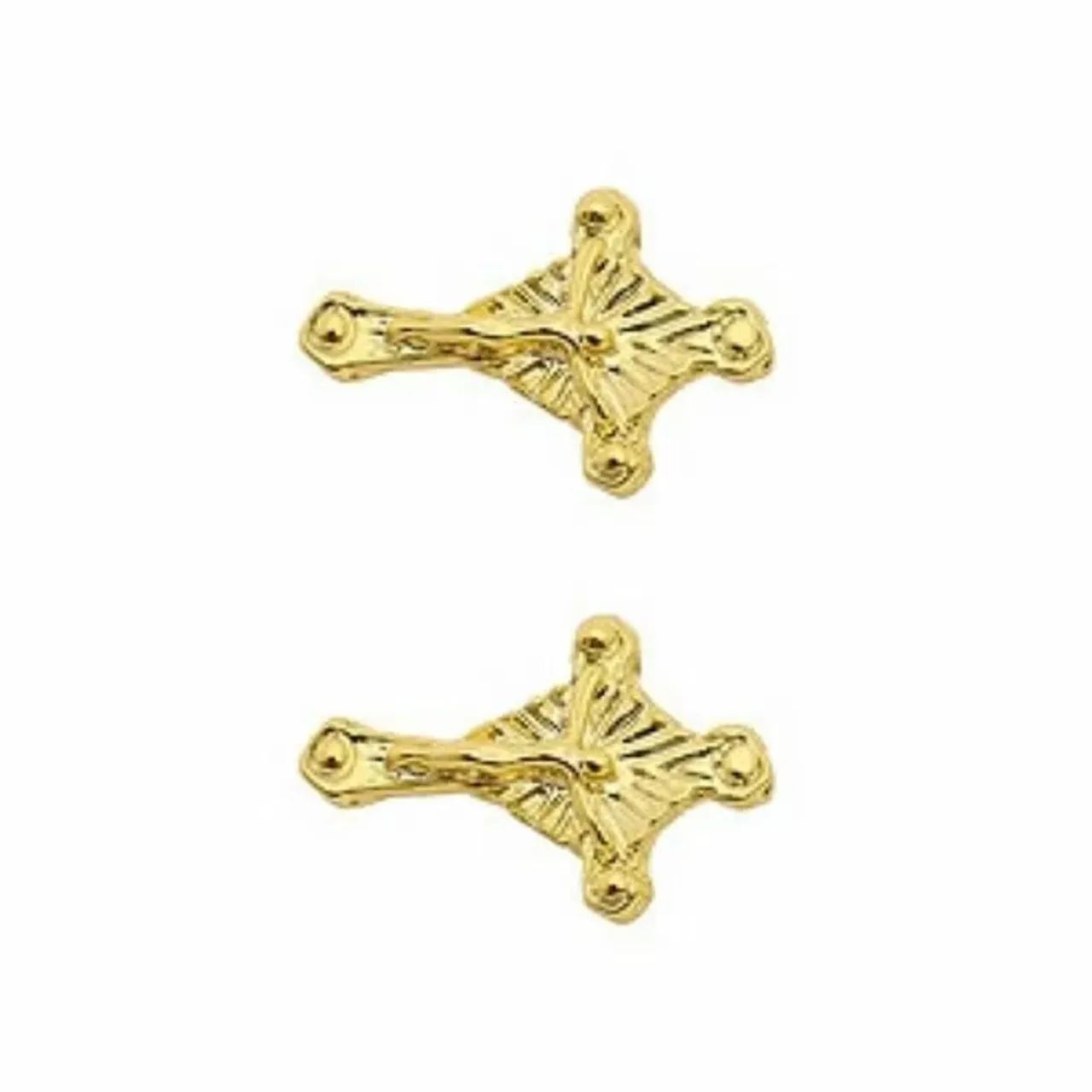 Brincos de cruzes charmosos e elegantes de ouro 24k - Foto 2
