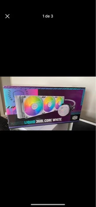 Watercooler 360mm Cooler Master ARGB White,  - Foto 2