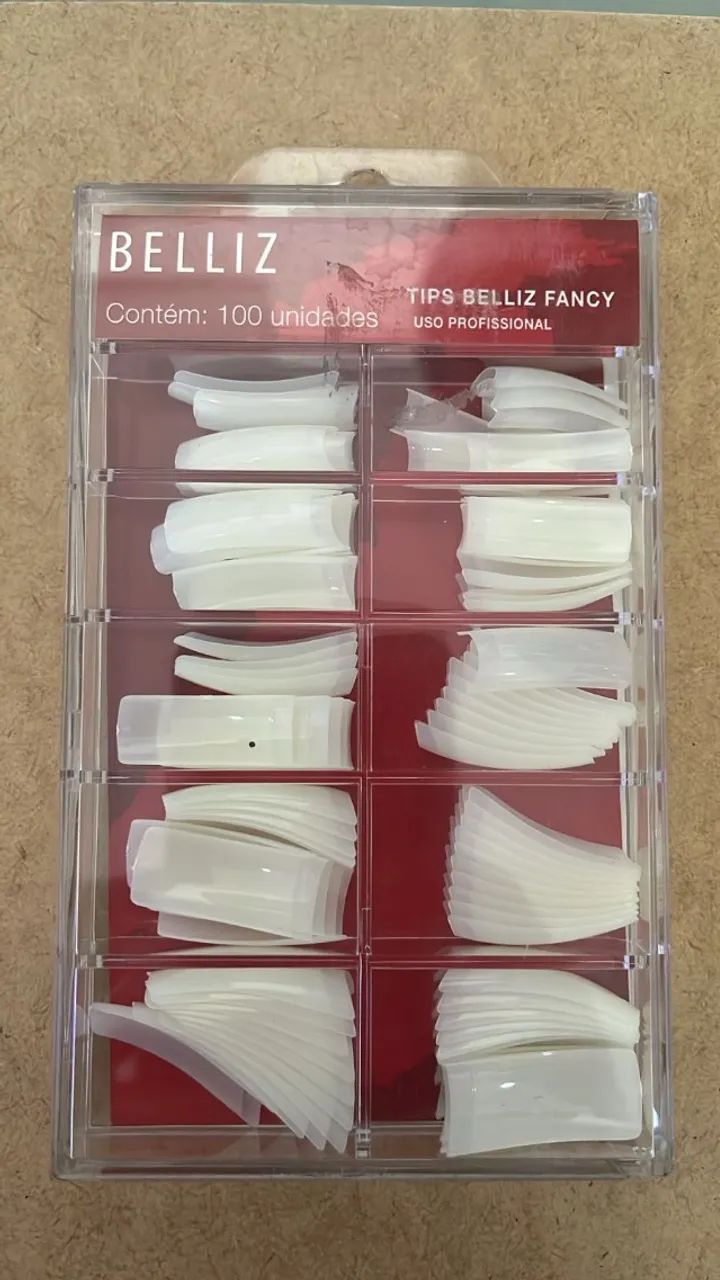 Unhas Postiças BELLIZ TIPS FANCY Com 100un Cod. 1253