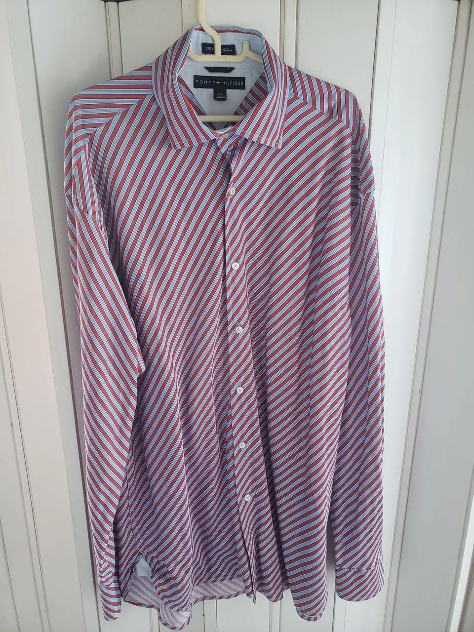 Camisa listrada vermelha e azul - Foto 3