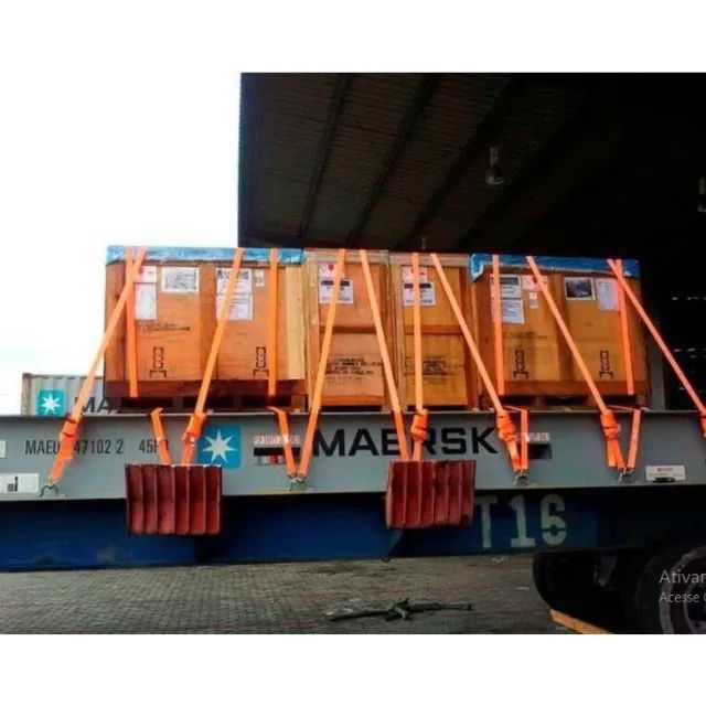 Cinta Catraca 5 ton. 10 metros, 5cm Larg. Amarração Carga Caminhão - Foto 4