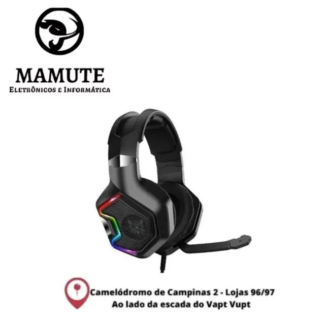 Fone Headset Gamer 7.1 Rgb Led Pc Ps4 Xbox One Cel Microfone Marca KNUP KP-489