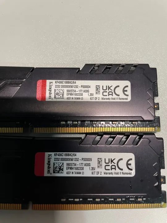 [APENAS RJ]RAM Kingston Fury Beast 64GB (2x32GB) 3600MHz DDR4 - Foto 2