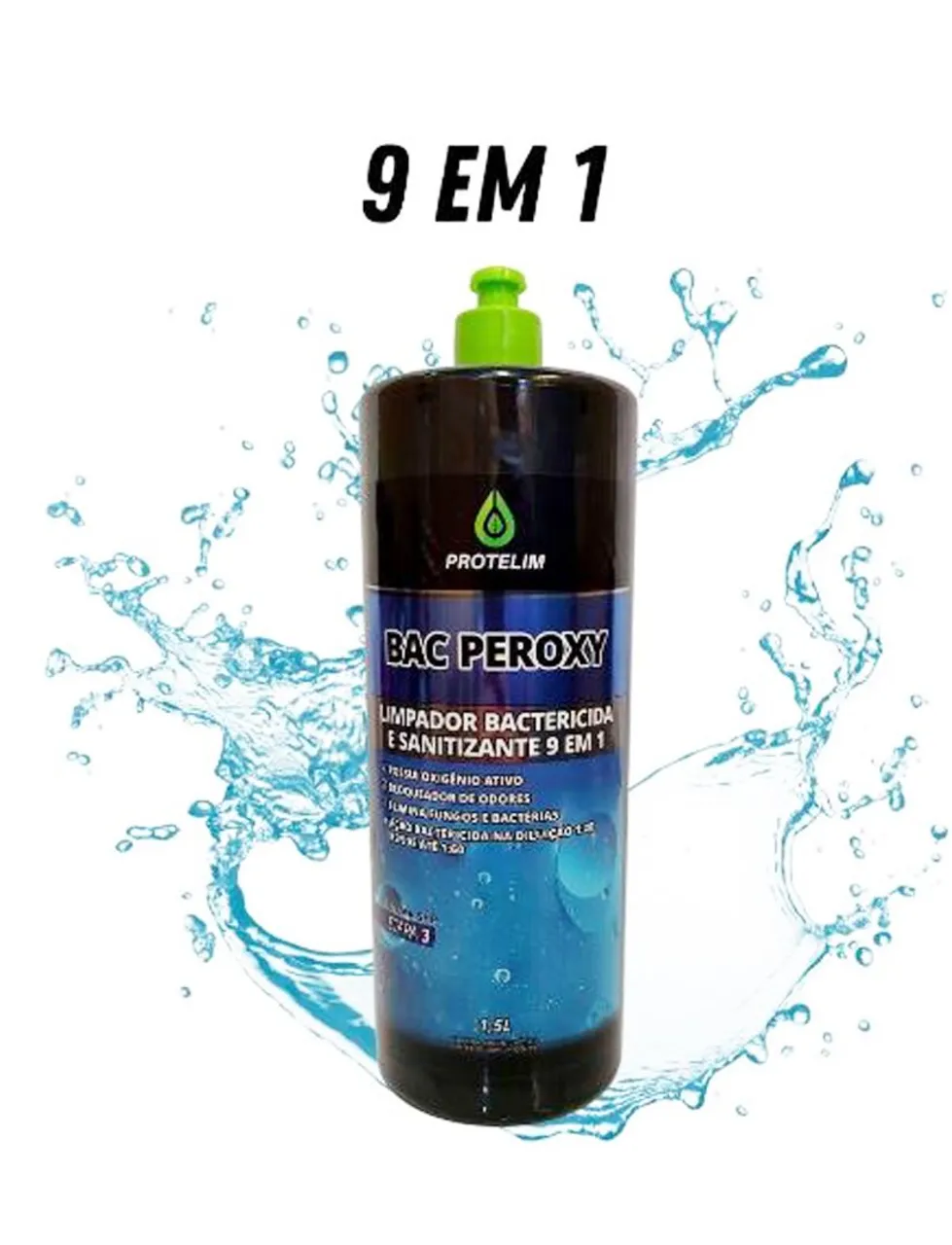 Limpador Bactericida e Sanitizante 9 em 1 - Bac Peroxy