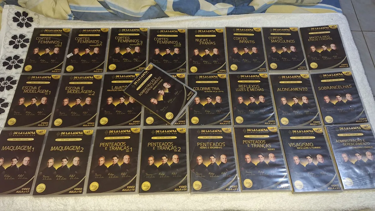 Kit Edição Limitada De La Lastra - 25 DVDs Profissionais de Beleza