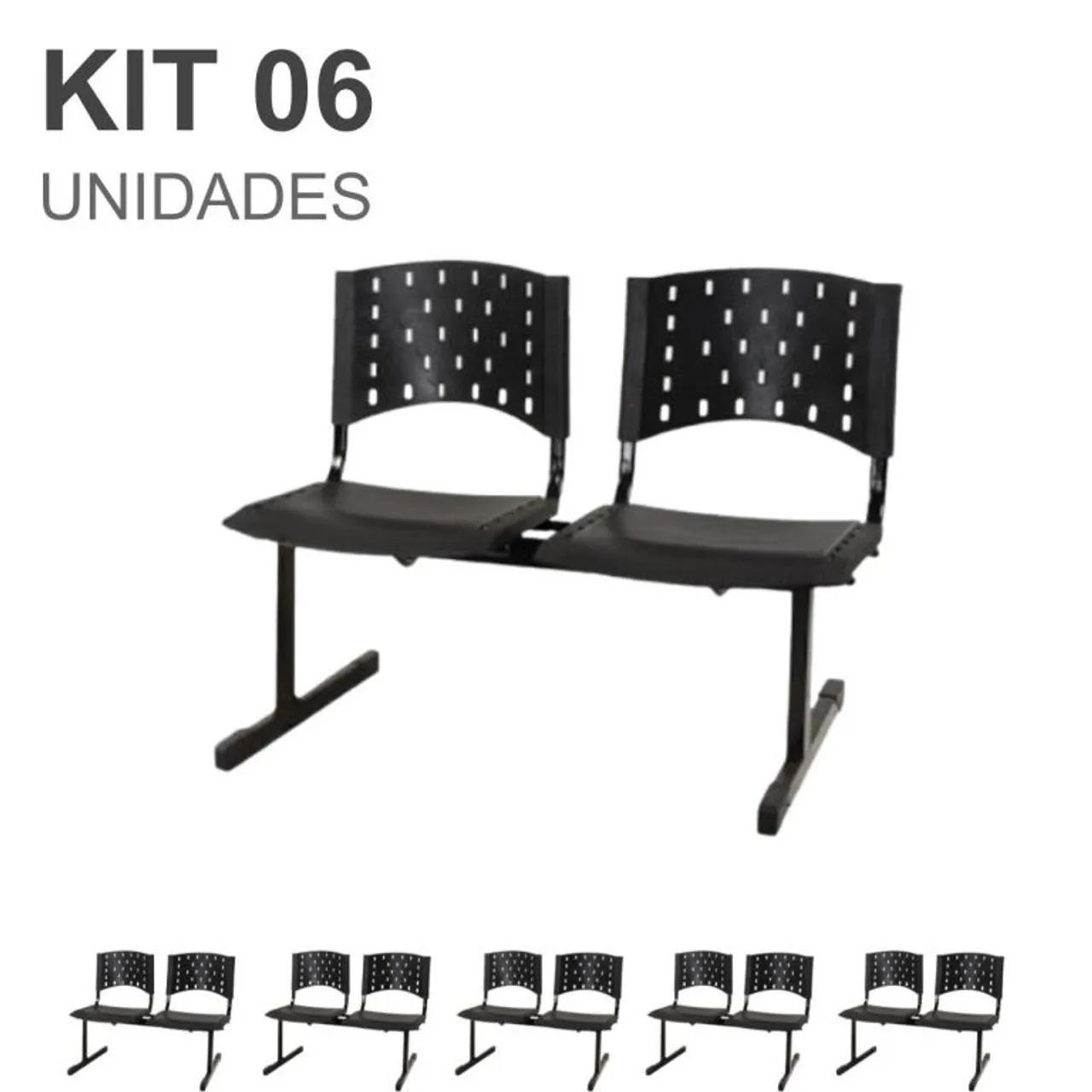 Kit longarina 2 lugares com 6 unidades 