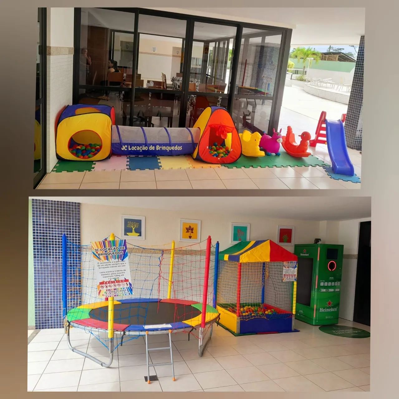 Pula pula e piscina de bolinhas