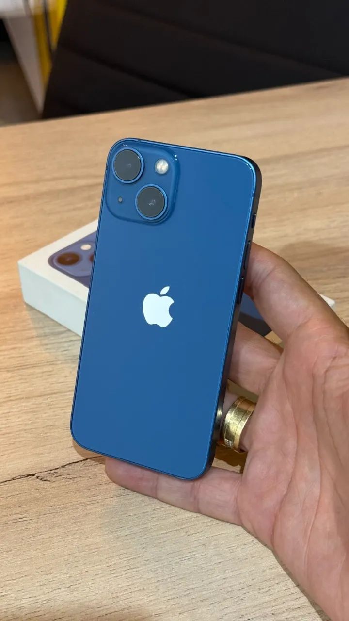 iPhone 13 Mini 128GB Blue - Loja física! Saúde da bateria 89%! Com
