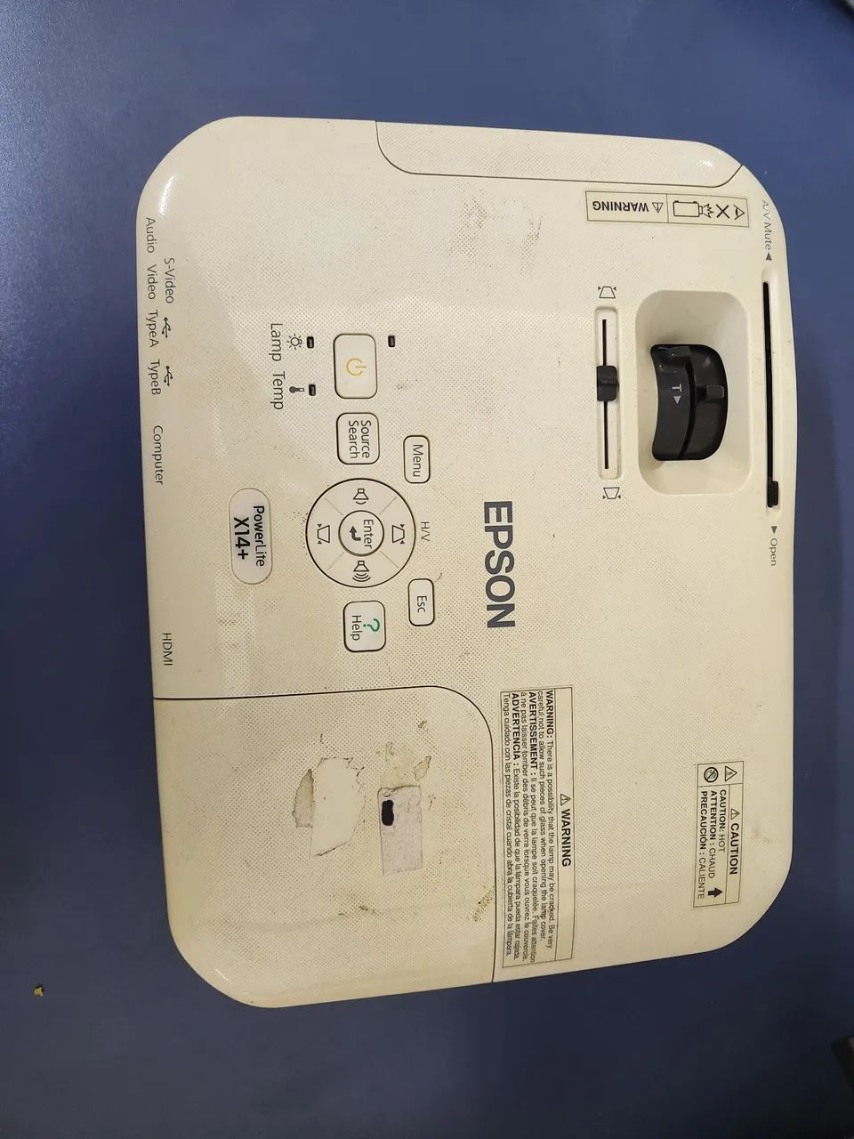 Projetor Epson PowerLite X14+ Não funciona o hdmi