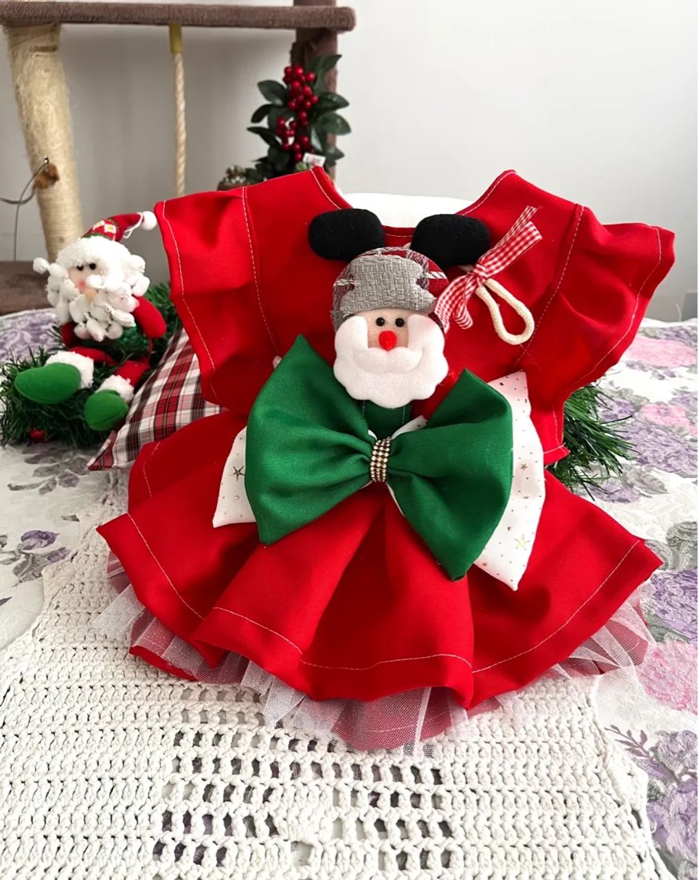 Vestido Pet Natal de luxo Acessórios para pets Residencial