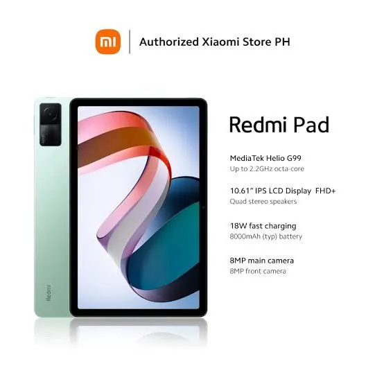 Redmi Pad 10.6' - verde claro - Tablet Xiaomi 6gb/128gb