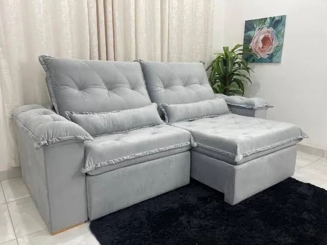 Sofá retrátil e reclinável Valência- FRETE GRATIS / ENTREGA HOJE!! 