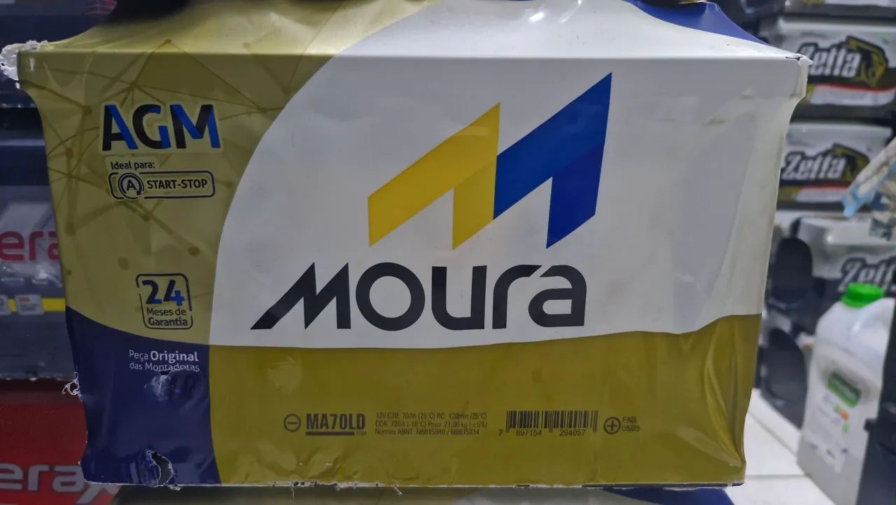 Bateria Moura AGM 70Ah MA7OLD - Nova