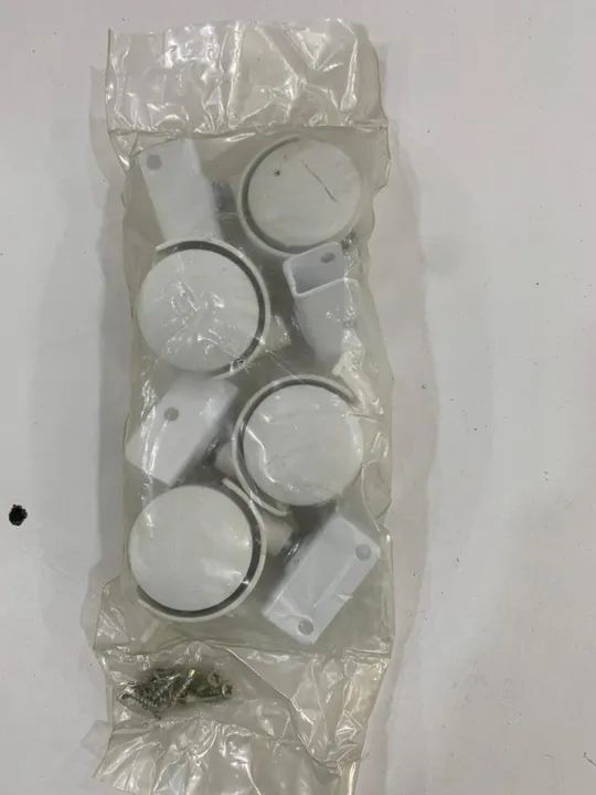 Kit 4 Rodizios para Berço - Branco - Foto 2