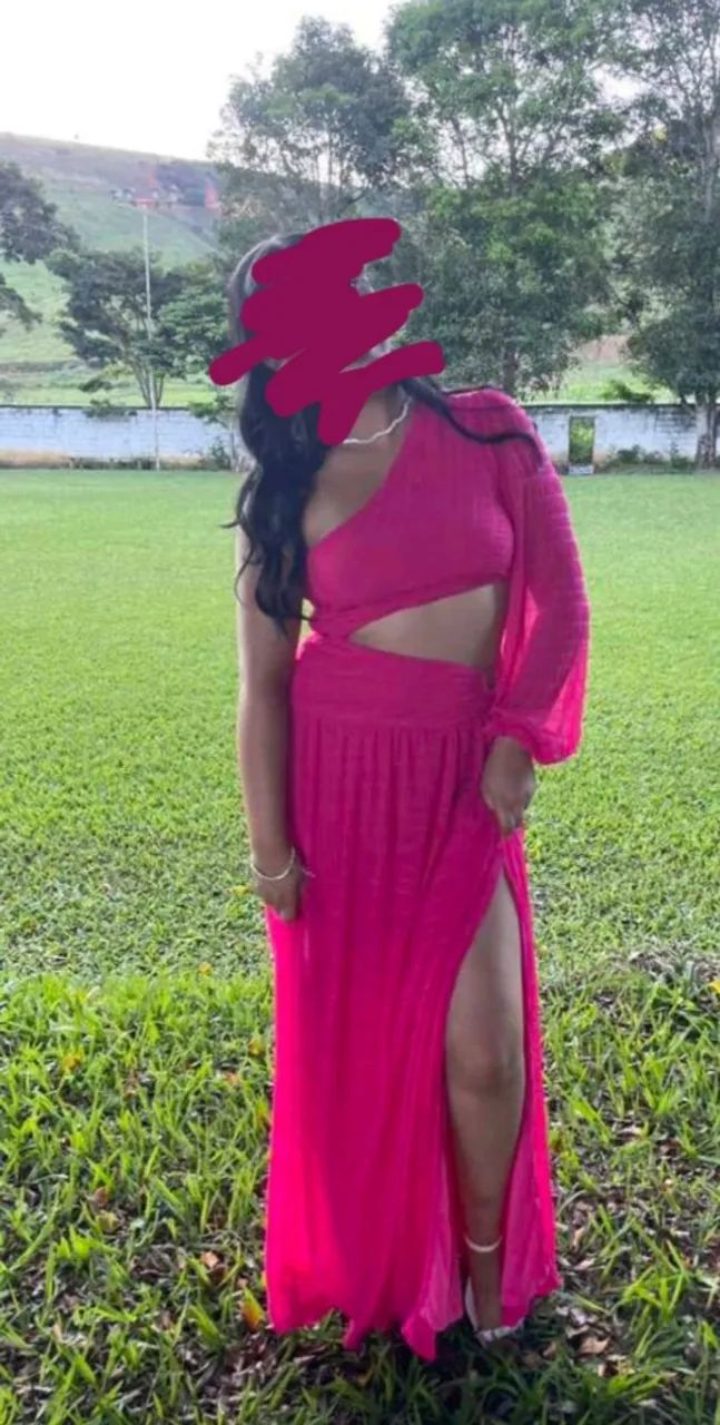 Vestido Rosa Semi Novo da Shein Tamanho L usado apenas uma vez