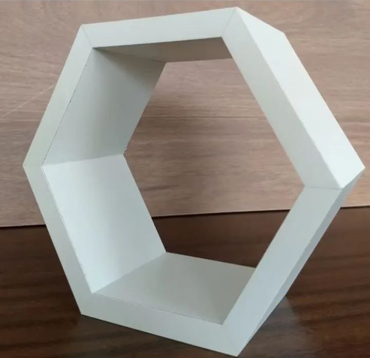 Kit 5 Prateleiras Mdf Branco Nicho Colmeia Hexágonal - Foto 5