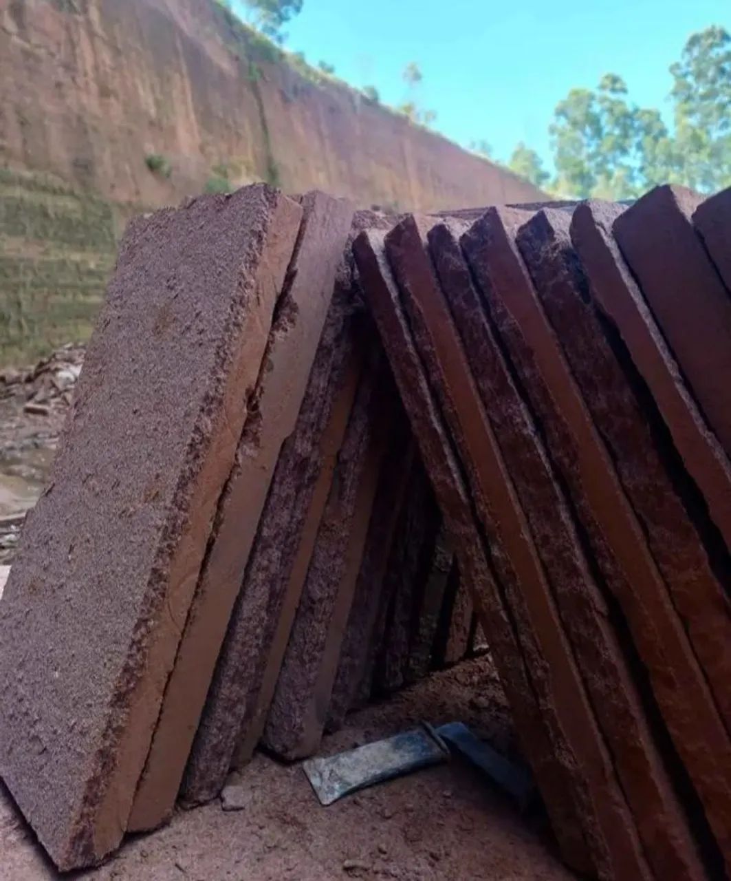 Lajes grês direto da pedreira 