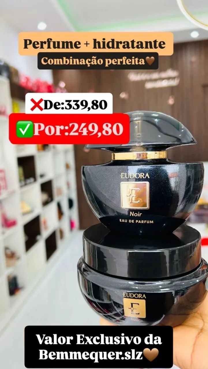 Eudora Noir: Perfume + Hidratante - Combinação Perfeita