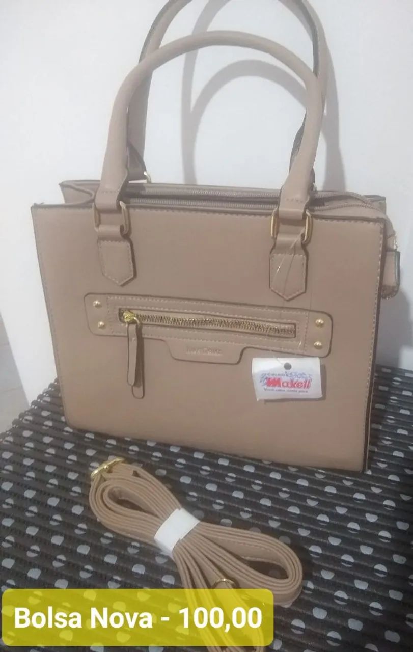 Bolsa Feminina Bege de Ombro