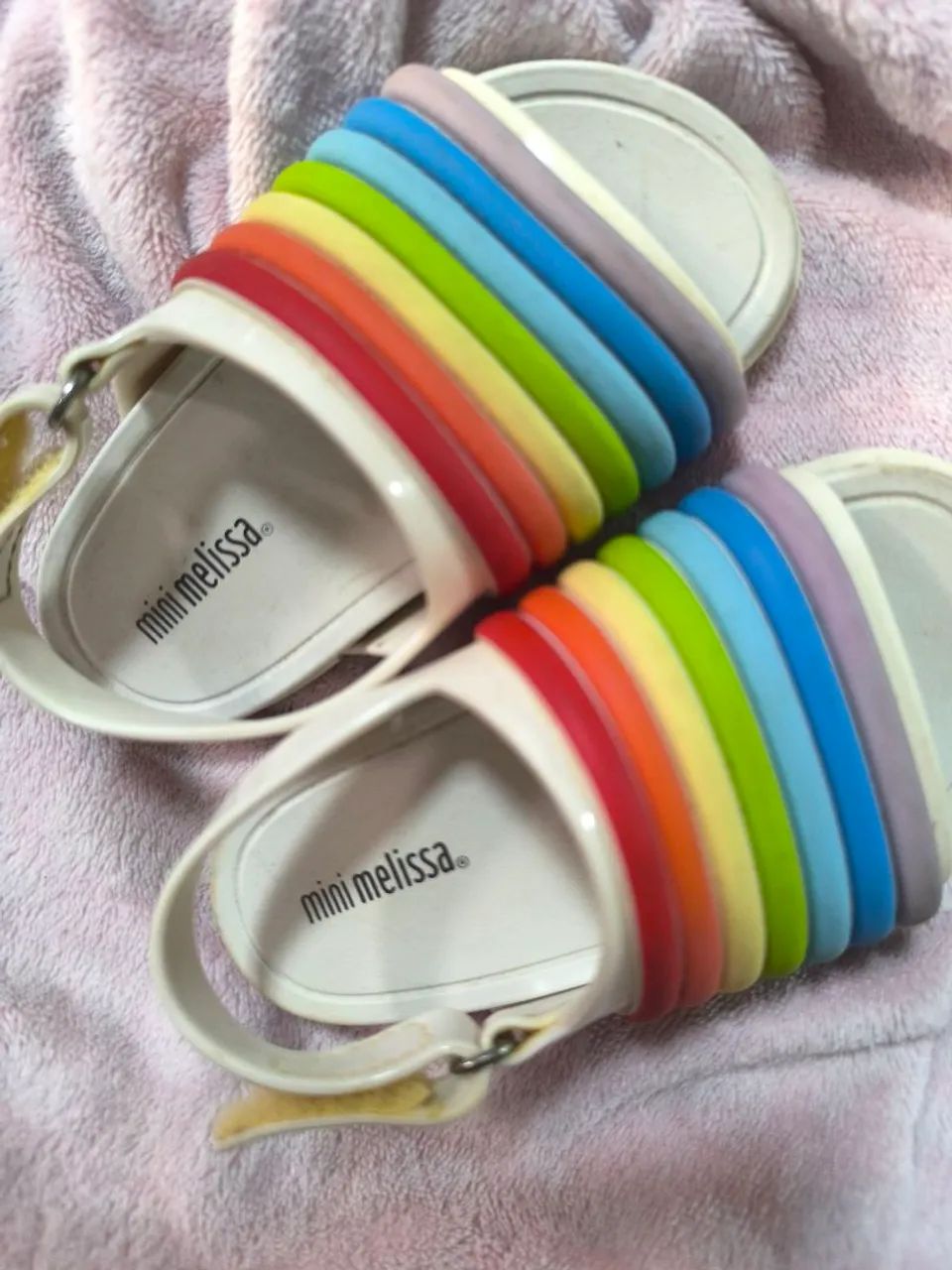 Sandálias Mini Melissa Arco-Íris n°20/21.
