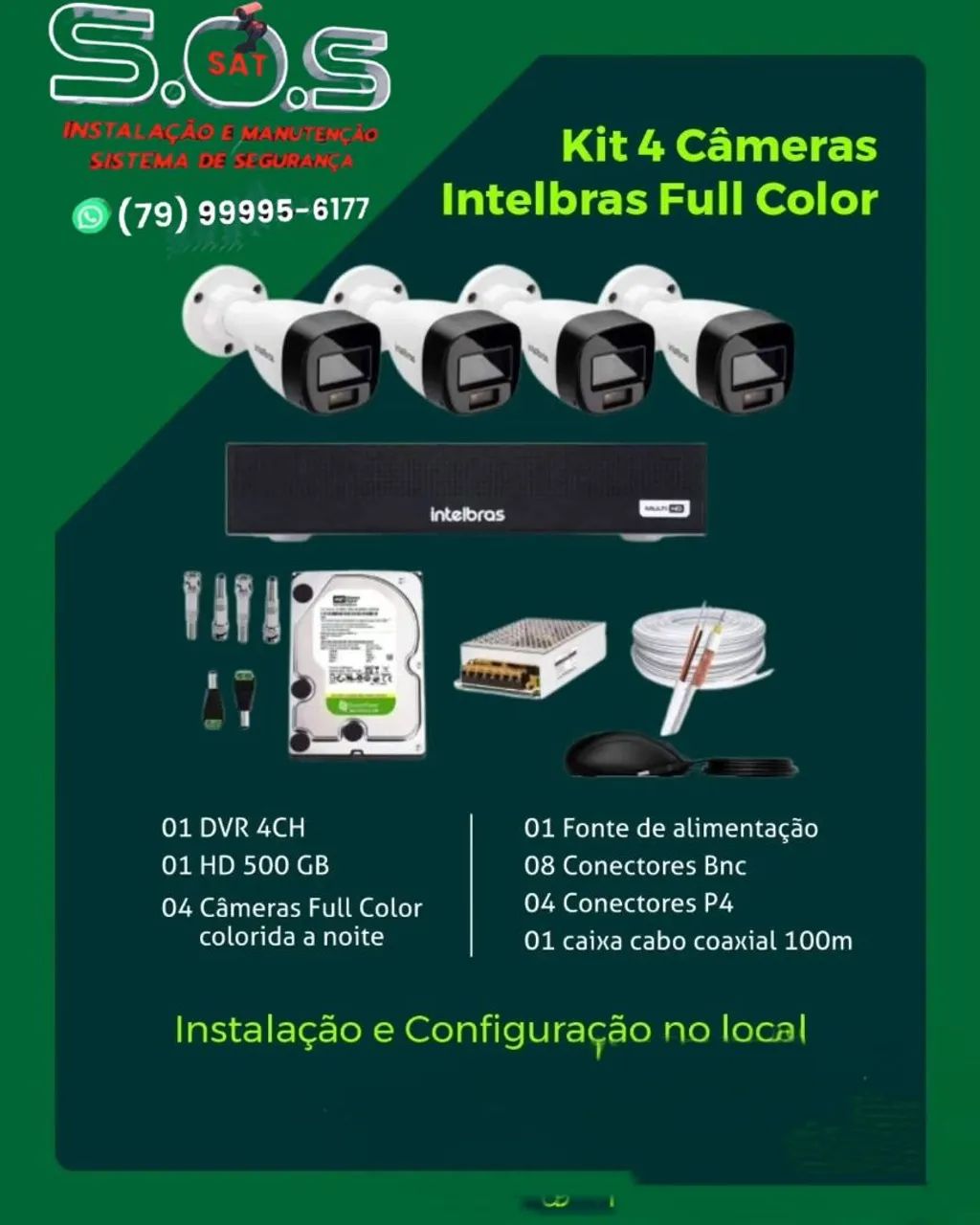 Kit câmeras fullcolor Intelbras 