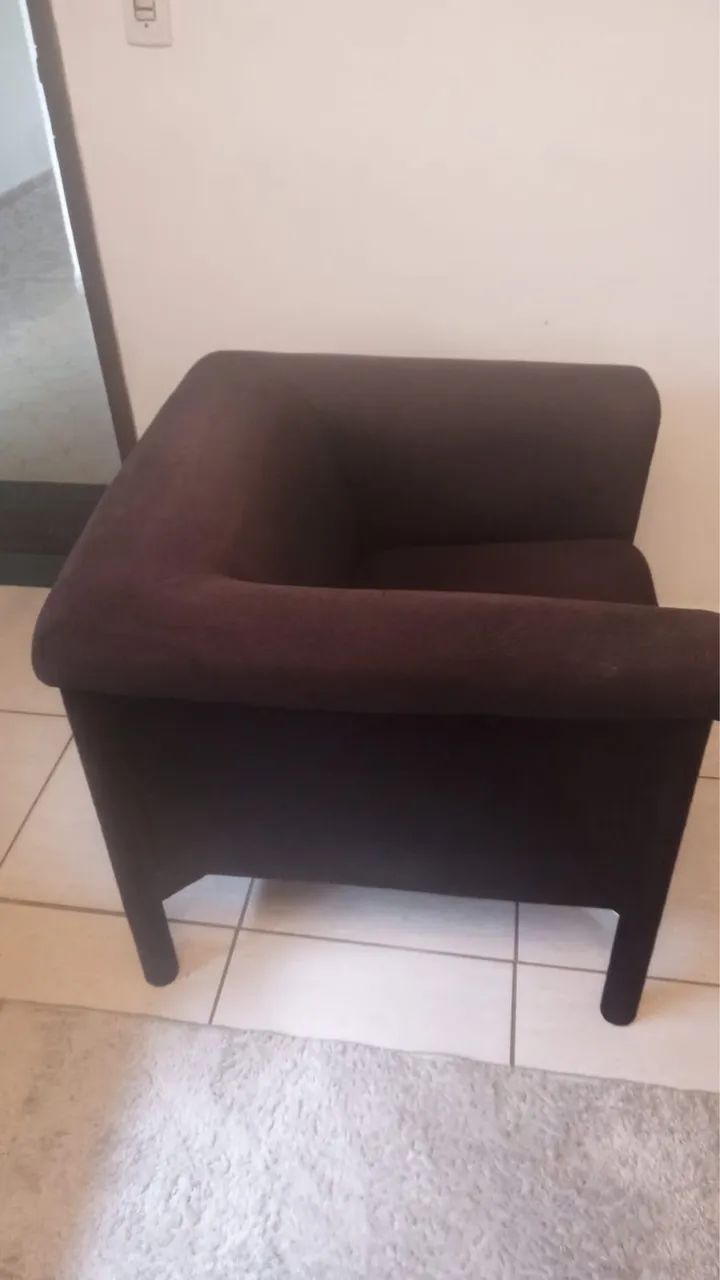 Poltrona Quadrada Preta - Foto 2