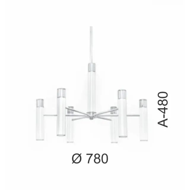 Lustre Pendente 6 Braços Ø78x48cm Metal- OldArtisan Pd-4951/6 - Foto 3