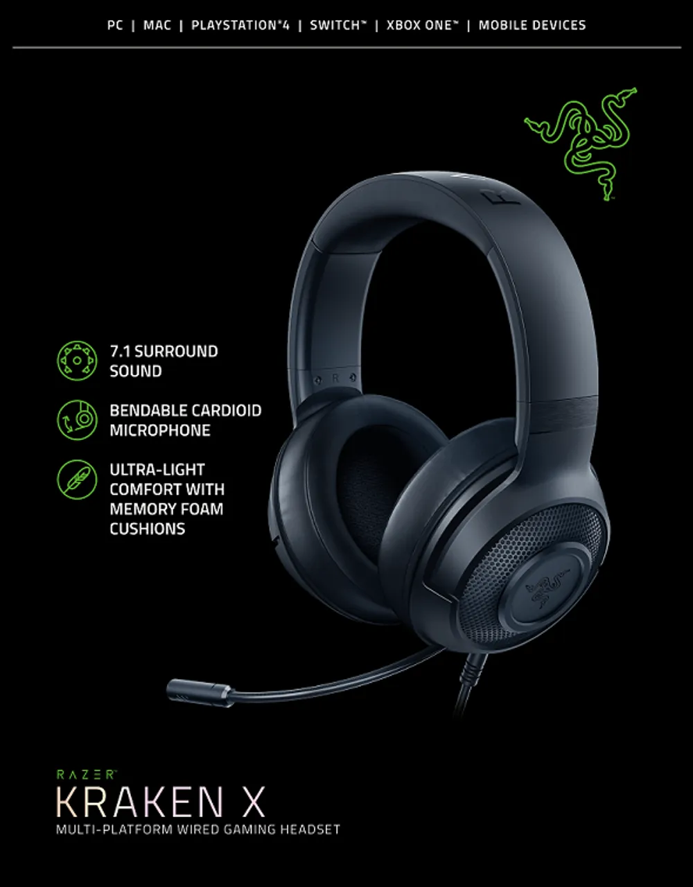 Headset Gamer Kraken X