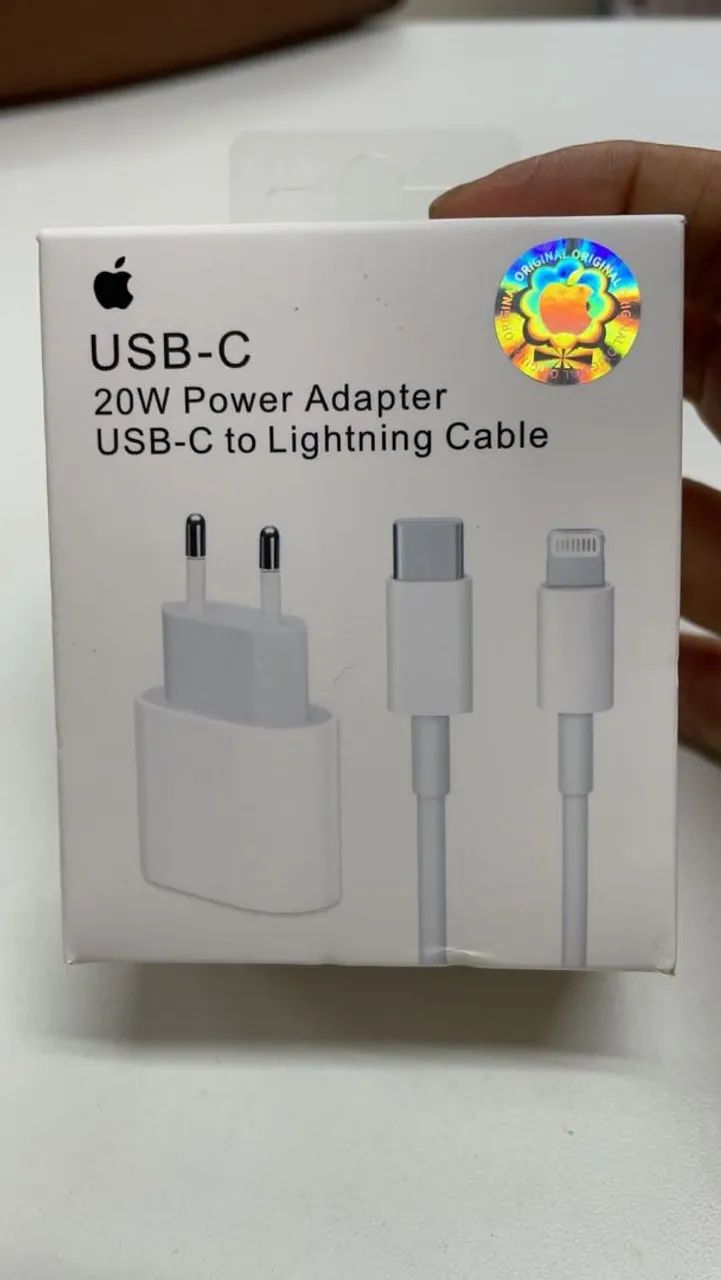 Carregador Apple 20W USB-C com Cabo Lightning - Original - Foto 2