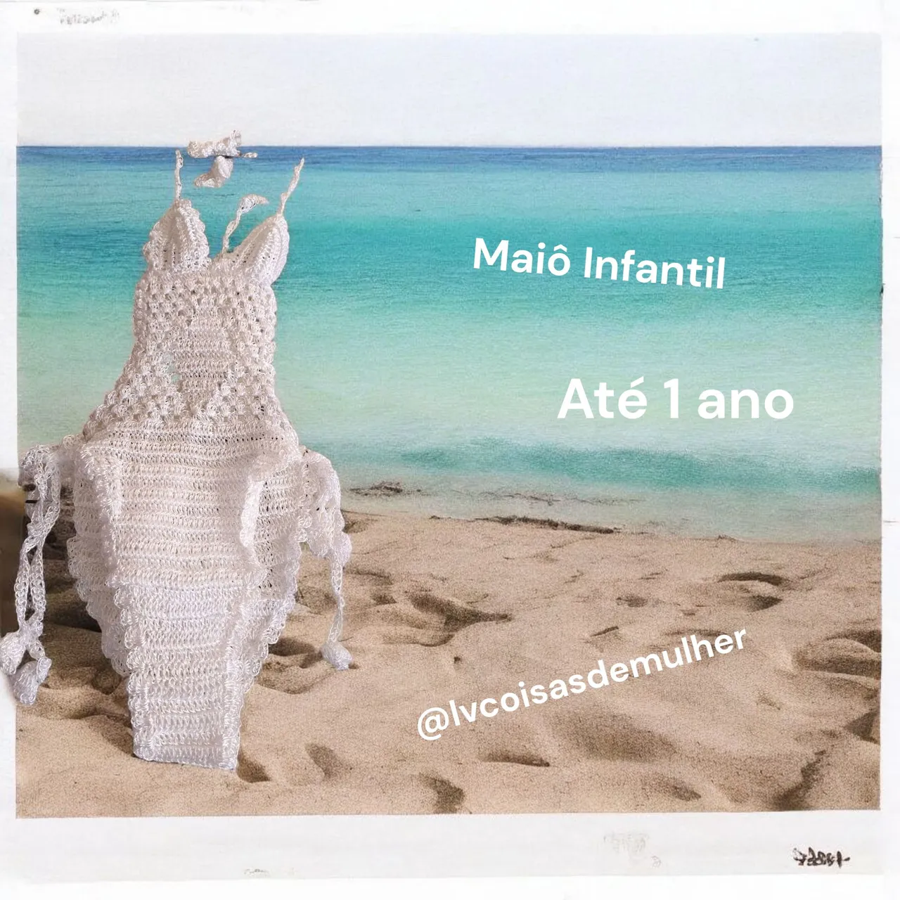 Maiô Infantil Crochê - Até 1 ano