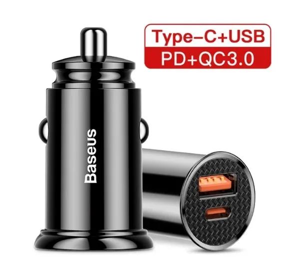 Baseus 30W Car Charger with PPS, PD3.0 / QC4.0+ / SCP / QC3.0 / AFC