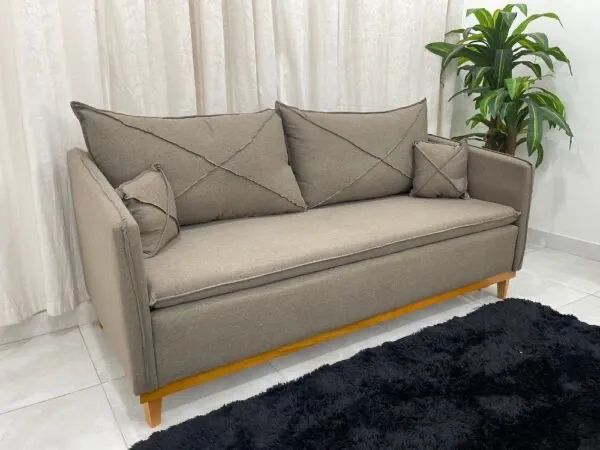 Sofá 2 lugares Living Marica Todo no Linho l65 - Foto 2