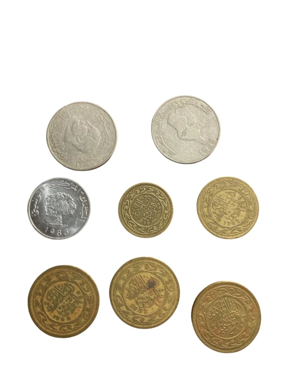 Conjunto de 8 Moedas da Tunísia. - Foto 2
