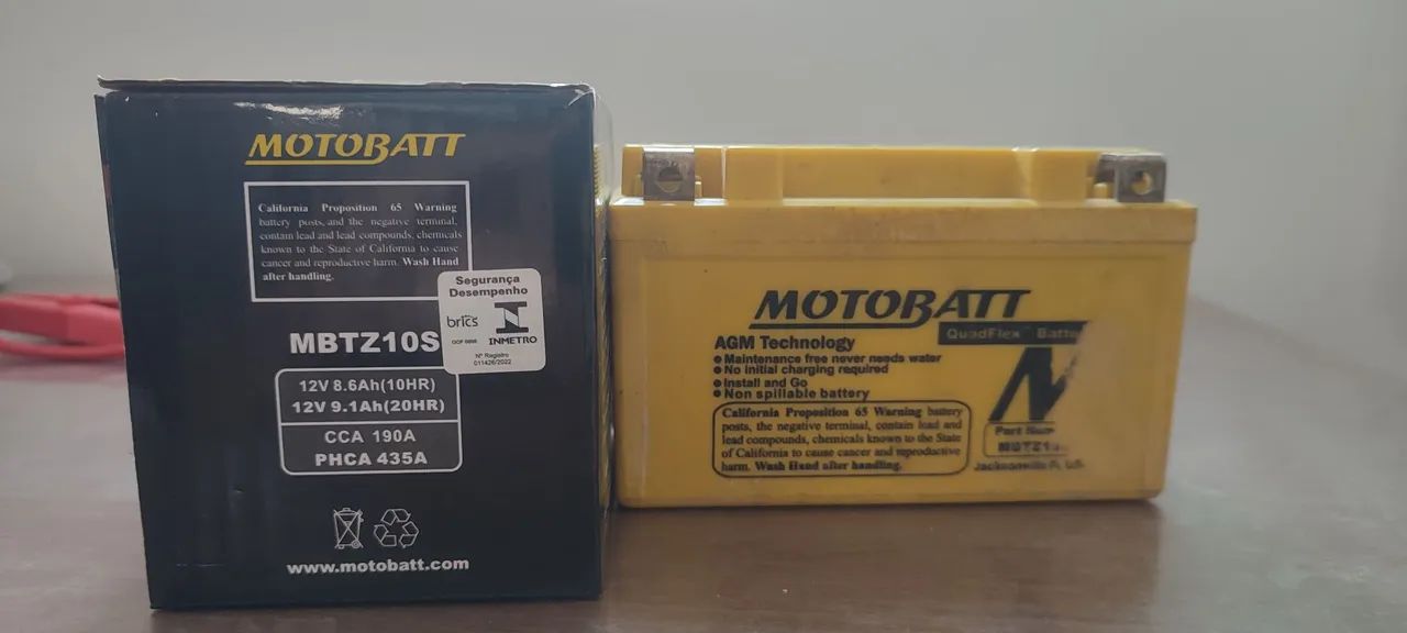 Bateria Motobatt MBTZ10S 190CCA 8.6AH AGM - Foto 2