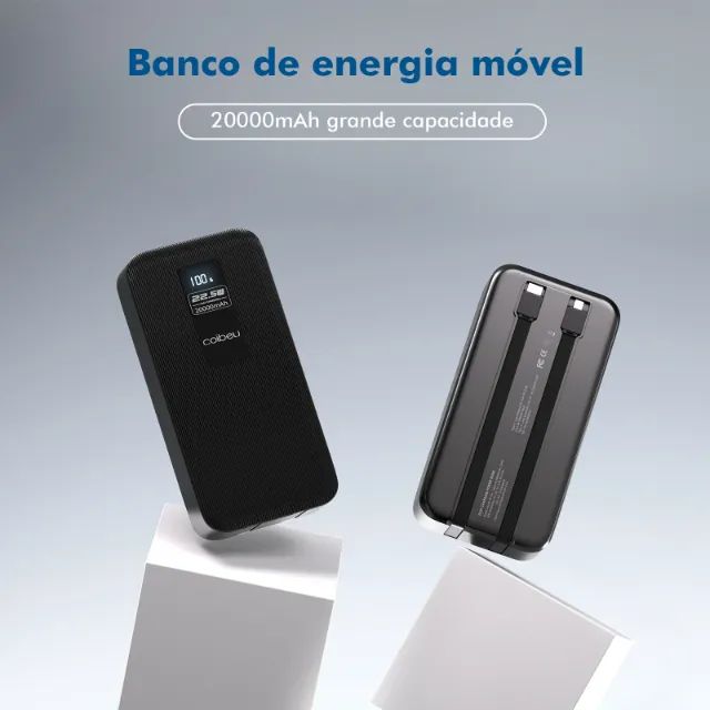 Carregador Portátil 20000mah?Power Bank Portátil?Pilhas Recarregáveis. USB-C - Foto 3
