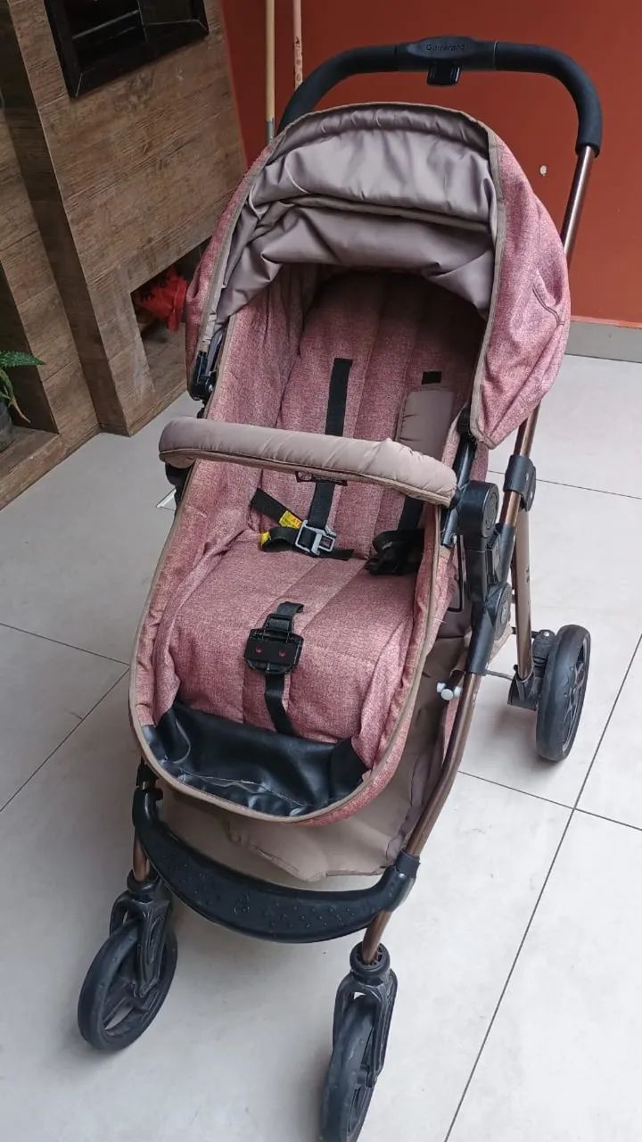 Carrinho de Bebê Galzerano Completo + Bebê Conforto - Ótimo Estado - Foto 4