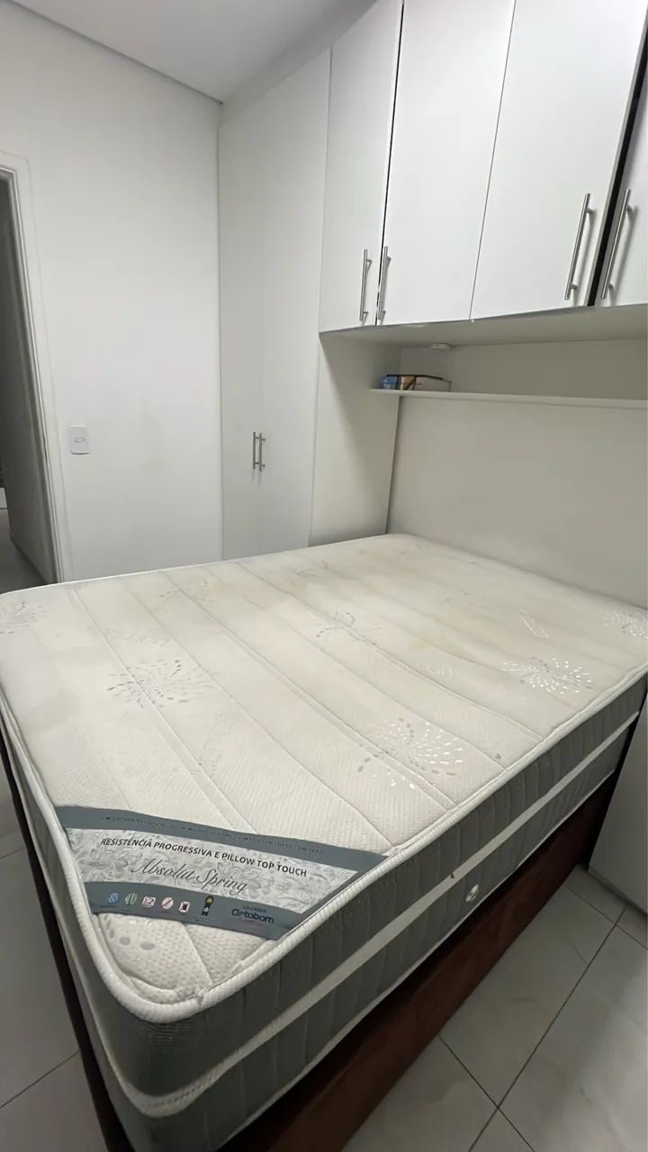 Colchão + cama box bipartida  