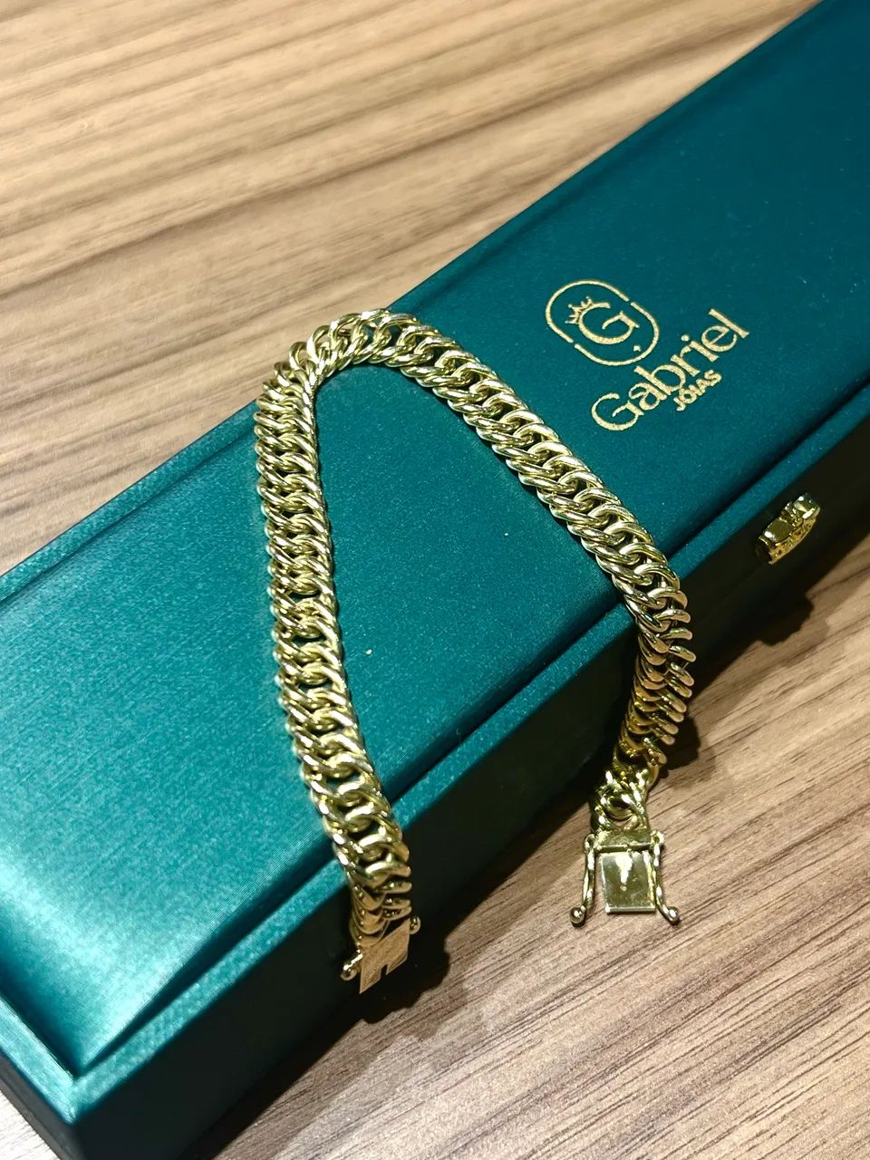 Pulseira de ouro 18k grumet dupla 14.1g ( LOJA ) - Foto 4
