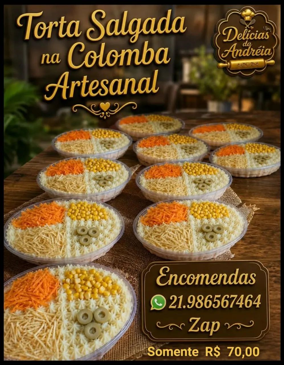 Tortas salgadas na colomba