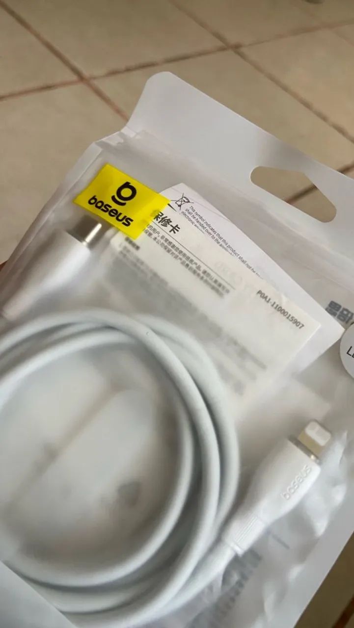 Cabo Lightning Para iPhone Baseus Pudding 20W - Foto 2