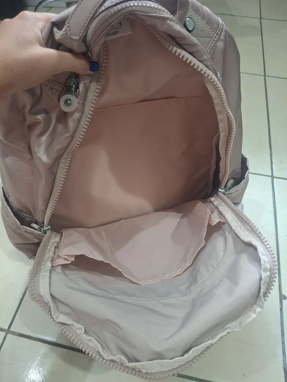 Mochila kipling bronze pink met - NOVA nunca usada - Foto 5