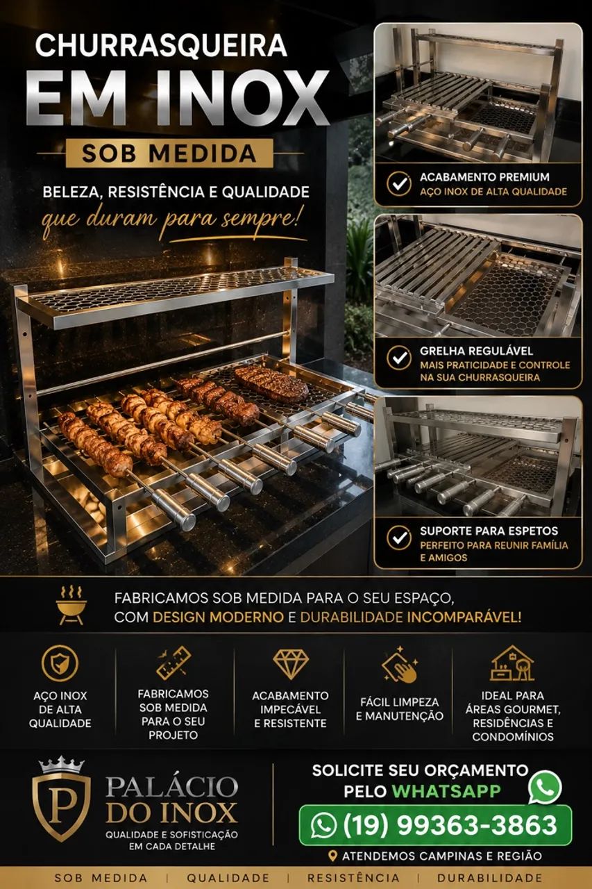 Churrasqueiras em Inox Sob Medida 