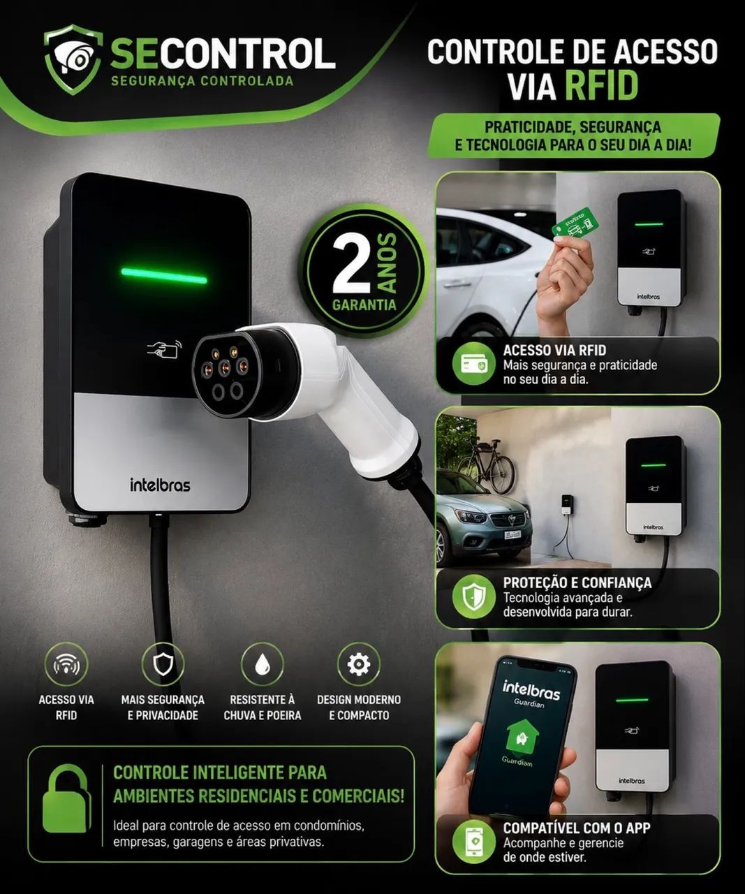 Carregador para carro elétrico  INTELBRAS - Foto 2