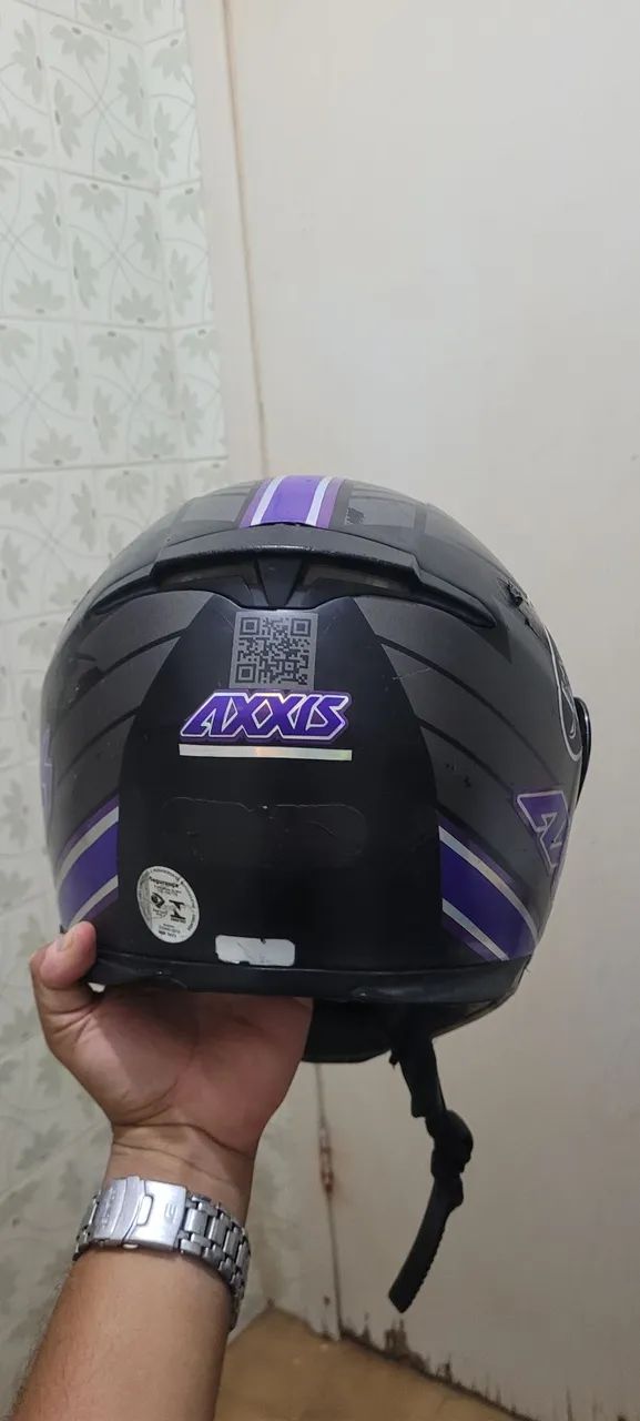 Capacete axxis 2 viseira prata e transparente  - Foto 2