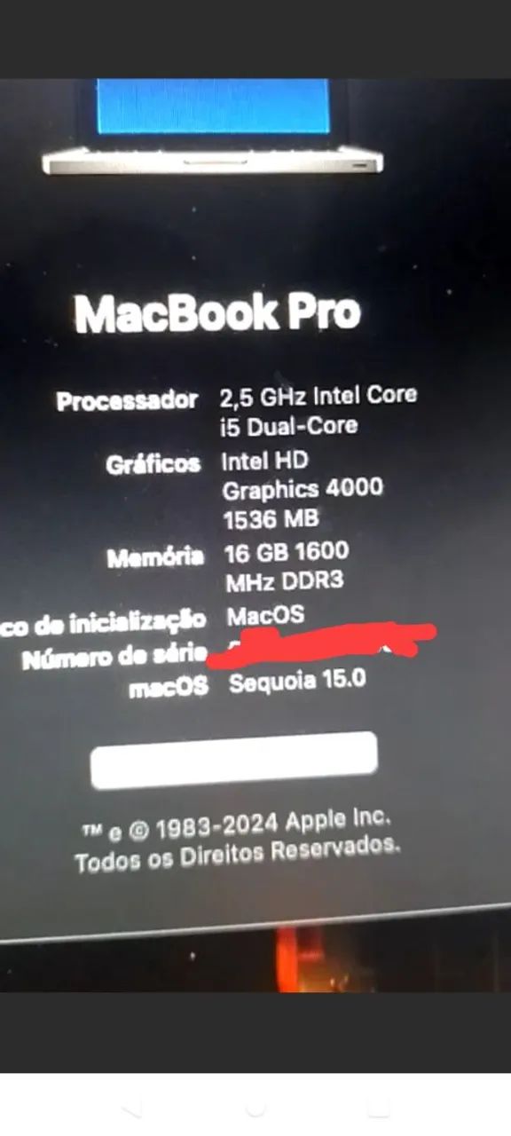 Vende-se mackbook pro i5 16gb